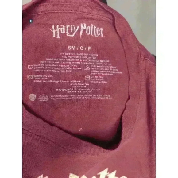 Harry Potter Womens Size Small Maroon T Shirt Sorcerers Stone - Picture 4 of 4